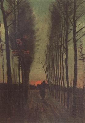 Avenue of Poplars at Sunset (nn04), Vincent Van Gogh